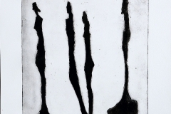 Giacometti vrouwfiguren aquatint zwart