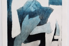 pf aquatint meerkleurendruk blauw